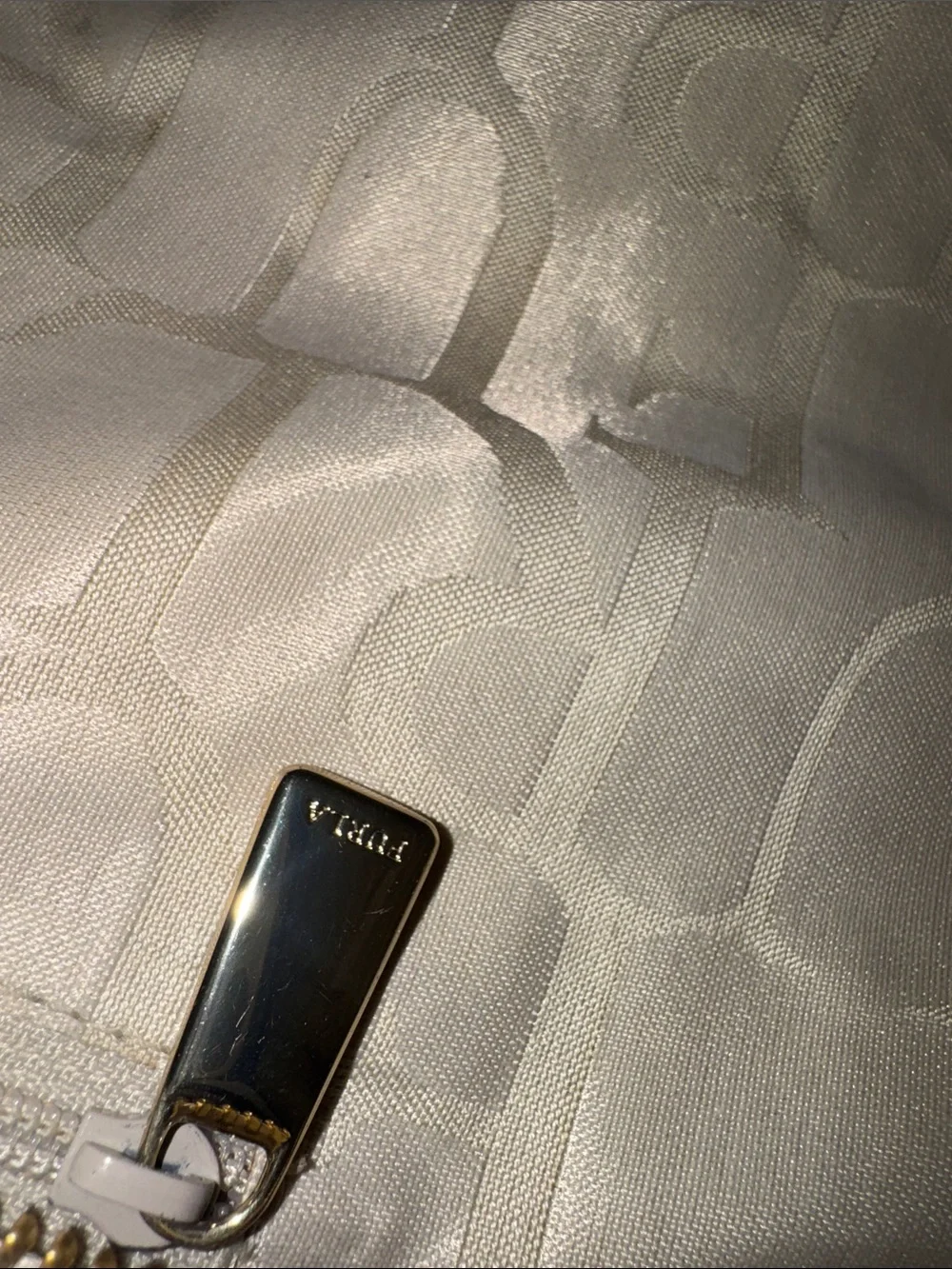 Furla Off-White Leather Tote EUC